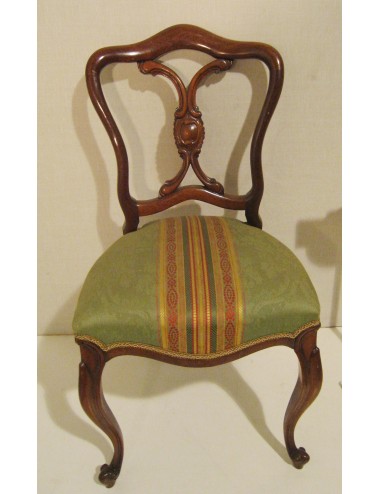 Sedia moderna in mogano con sedile imbottito, di epoca Vittoriana