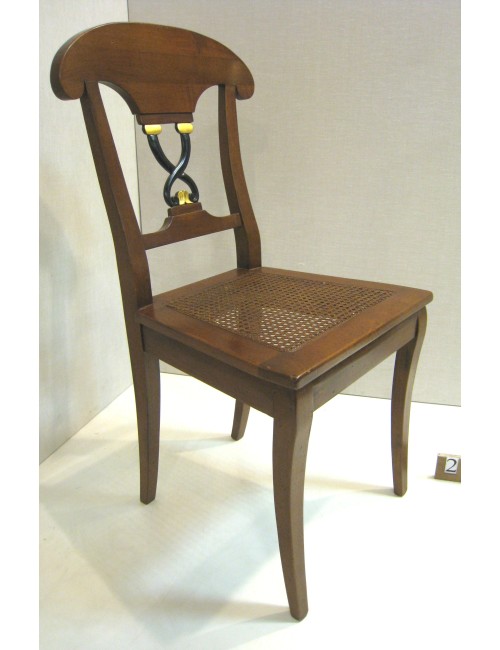 Sedia con sedile in paglia di Vienna