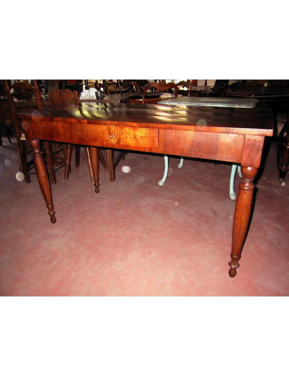 Walnut veneered writing table Walnut veneered writing table
