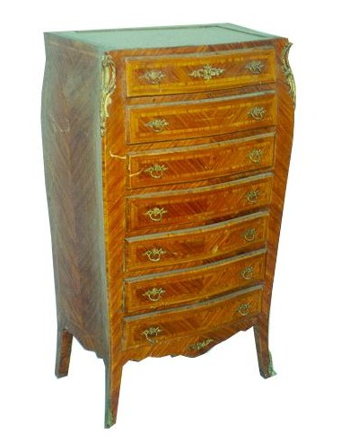 LXV 7-drawer chest of drawers bois de rose
