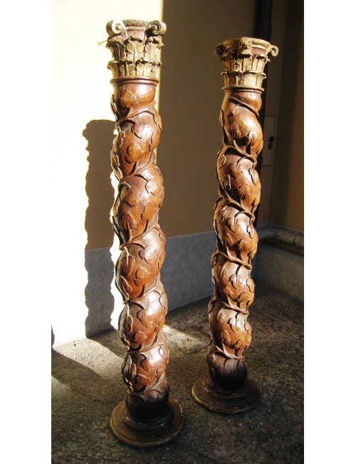 Colonne (una coppia) - noce Italia 600