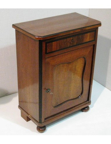 1 door + 1 drawer cabinet in mahogany