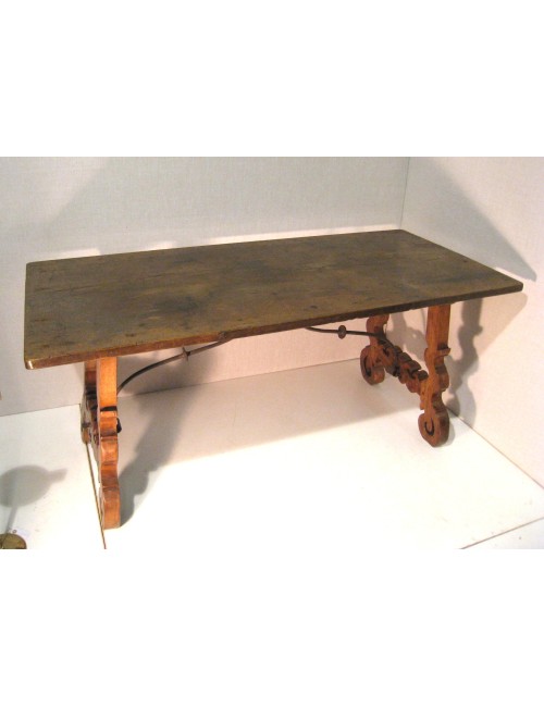 Rustic modern walnut table