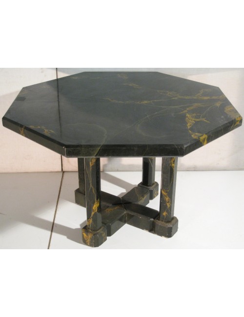 Tavolo moderno ottagonale in legno marmorizzato