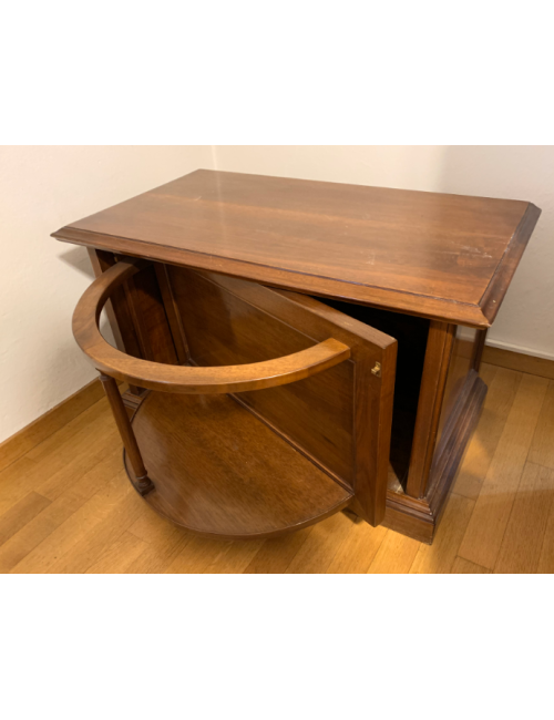 Walnut bar chest
