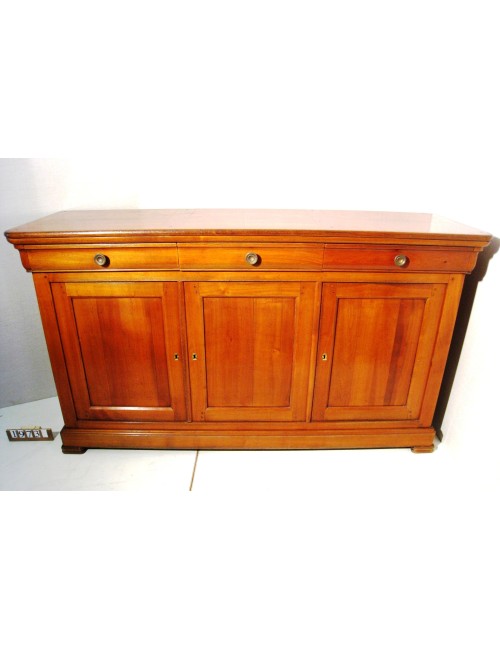 Credenza moderna a tre ante in ciliegio