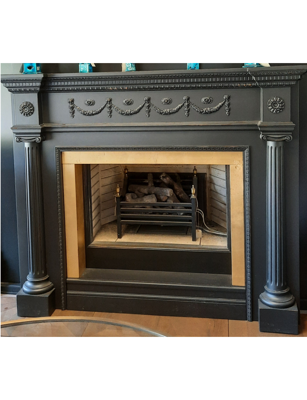 Wooden fireplace mouth cm. 72x74h Wooden fireplace mouth cm. 72x74h