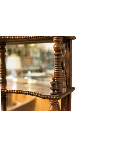 Etagère età Vittoriana con schienale a specchio in legno di palissandro