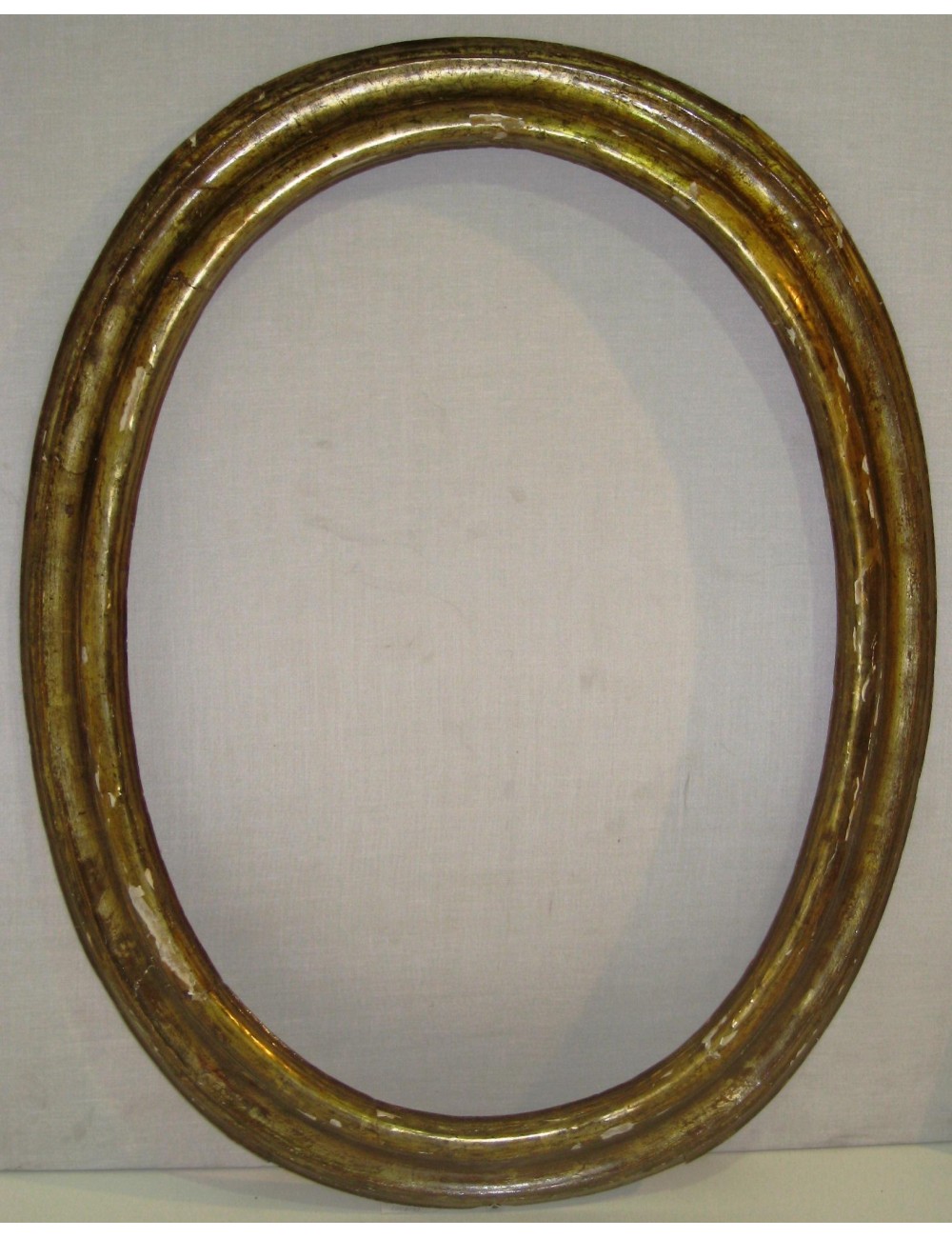 Cornice specchiera ovale epoca '700 in legno dorato