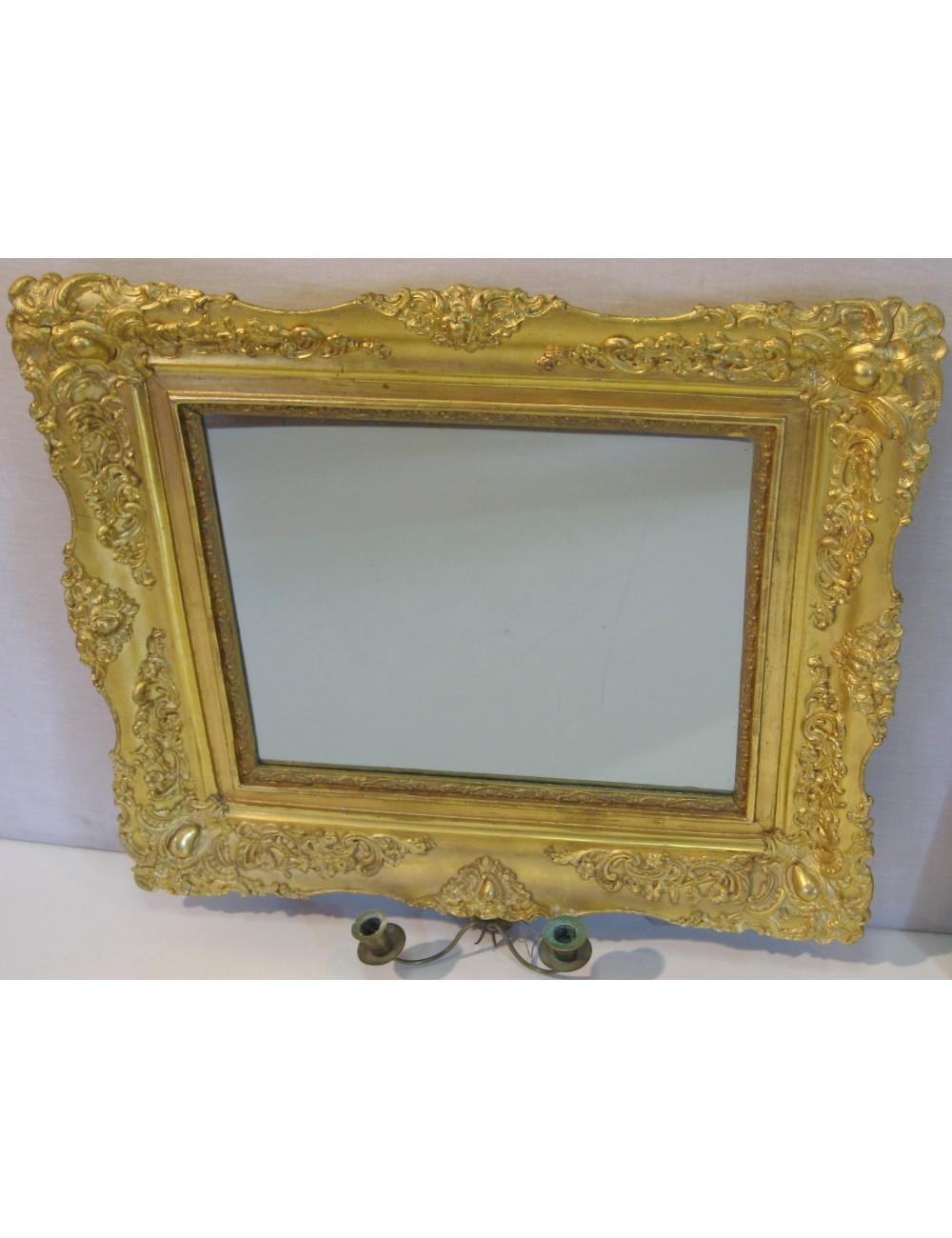 Specchiera epoca '800 con applique in ottone