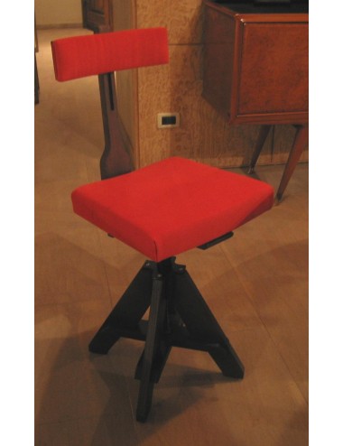 8 swivel wooden stools with fabric