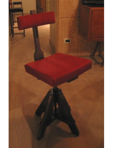 8 swivel wooden stools with fabric