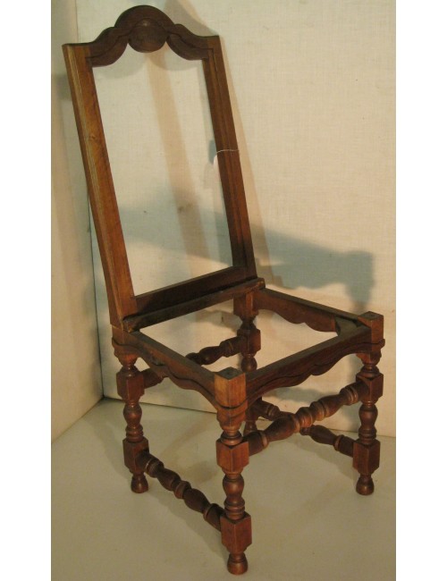 Fusto per sedia in legno con schienale alto, di epoca Moderna