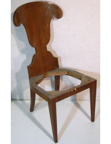 Fusto per sedia in legno con schienale lavorato