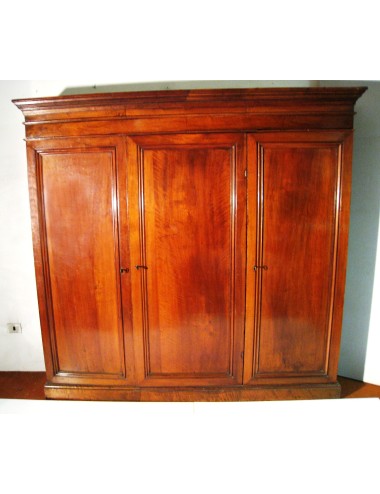 Walnut cabinet with three doors 19th century
