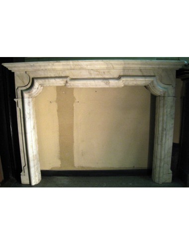 White marble fireplace
