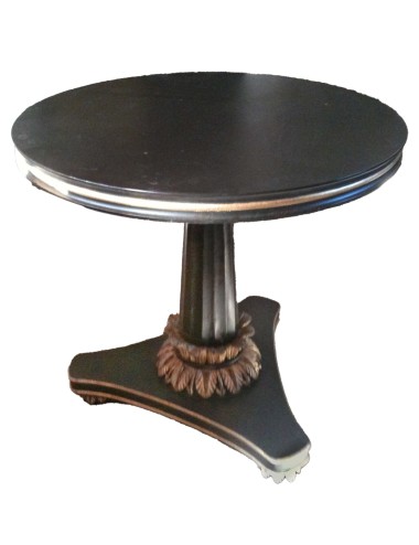 Tavolino moderno laccato nero decapato stile impero