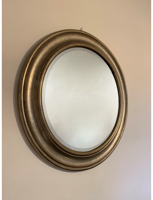 Specchiera moderna rotonda color argento