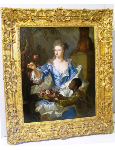 2 English oil paintings on panel 1 lady with moretto - 1 navy illegible signature