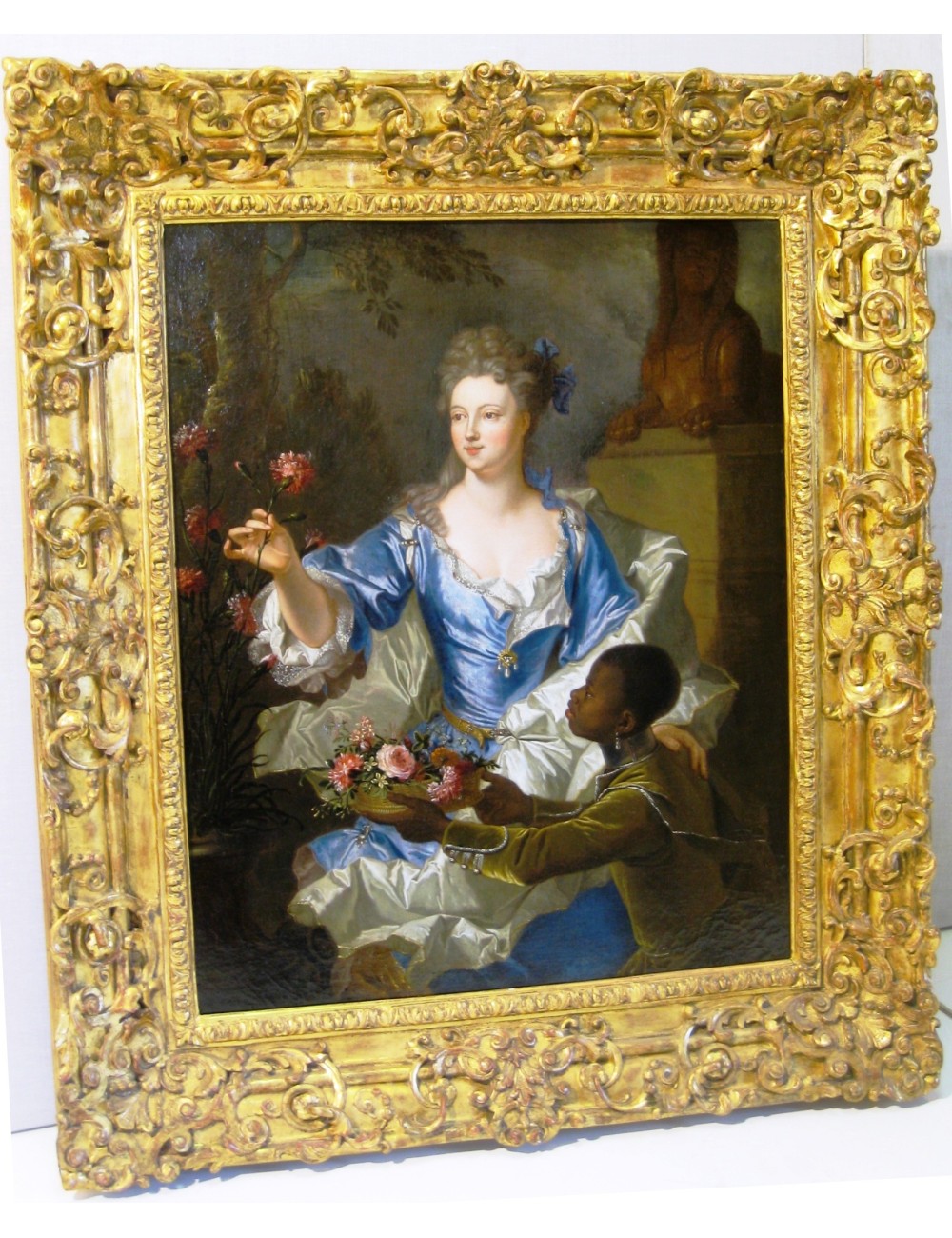2 English oil paintings on panel 1 lady with moretto - 1 navy illegible signature