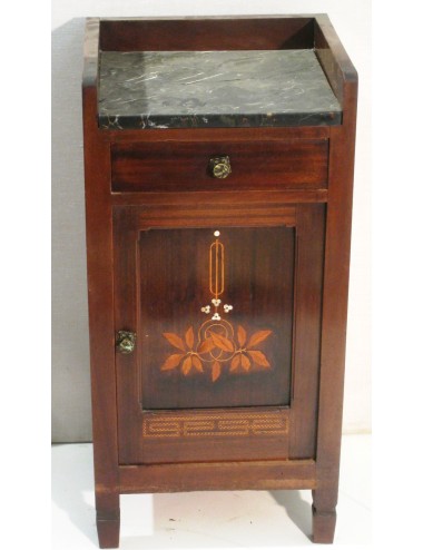 2 bedside tables with marble top - Art Nouveau style