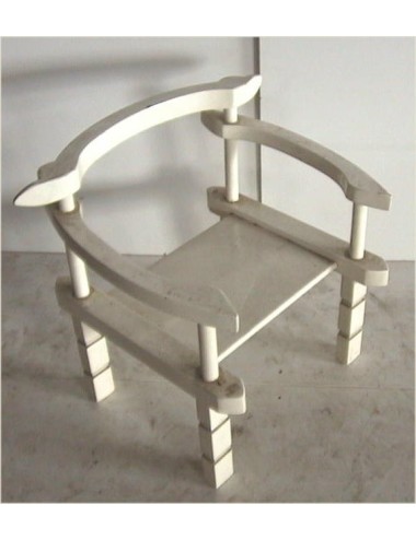 4 poltrone moderne cinesi laccate bianche l99