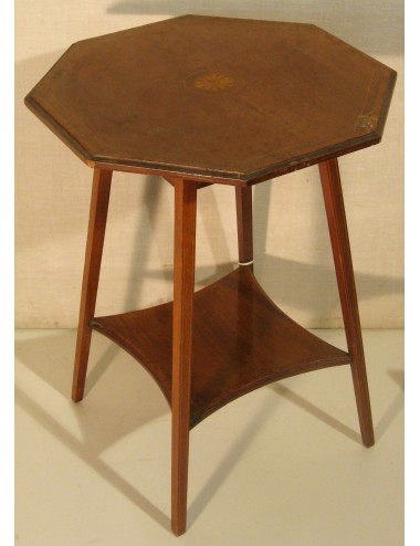Inlaid hexagonal coffee table