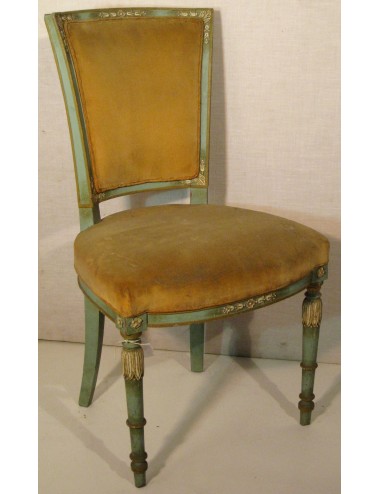 Lacquered velvet chair