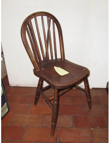 8 sedie Windsor vittoriane in legno di olmo
