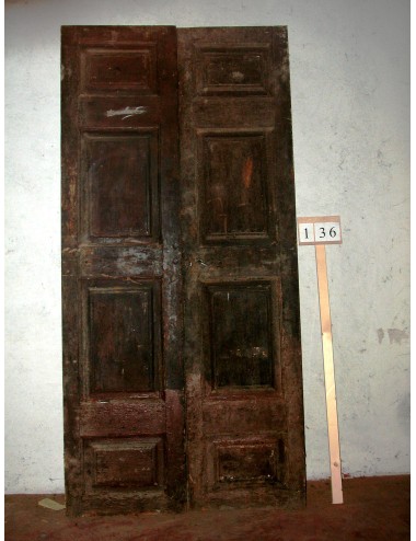 Portoncino ingresso in noce a due battenti epoca fine '700