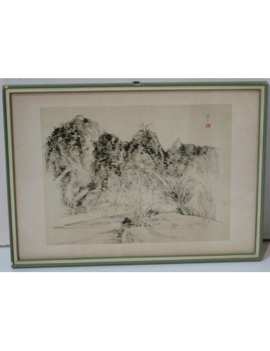 12 Chinese Frame Prints Green