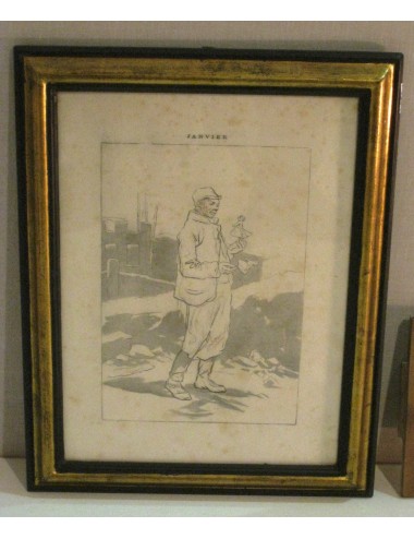 12 - Stampe in bianco e nero mesi dell'anno