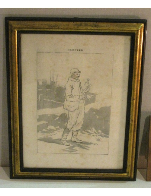 12 - Stampe in bianco e nero mesi dell'anno