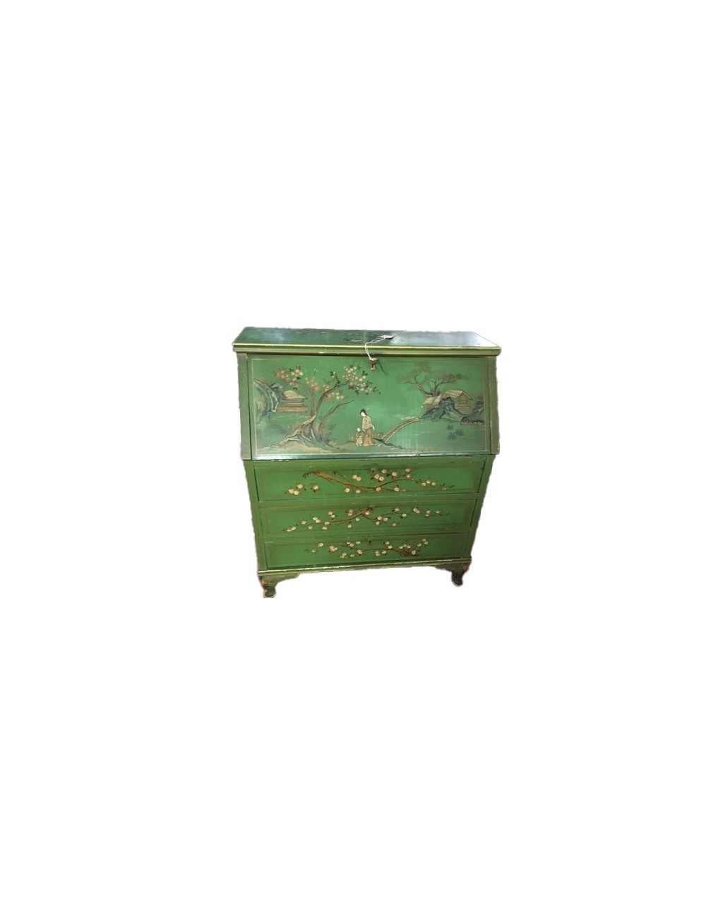 Ribalta moderna laccata con decori stile giapponese Ribalta moderna laccata con decori stile giapponese