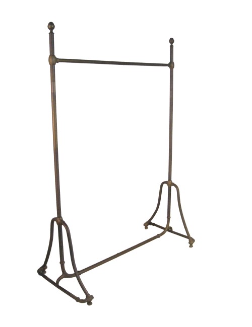 Porta abiti moderno in ottone brunito