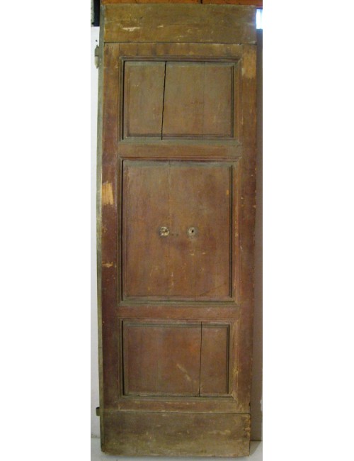 Portoncino ingresso in noce a due ante