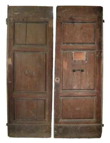 Portoncino ingresso in noce a due ante