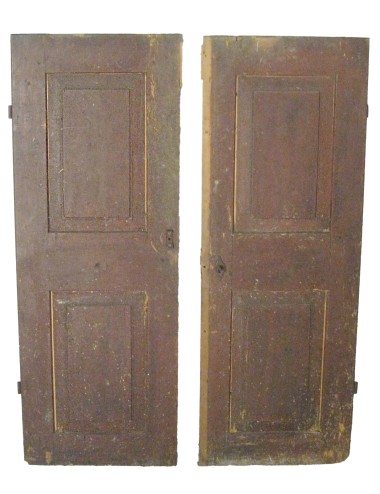 Smooth 2-mirror fir door for restoration