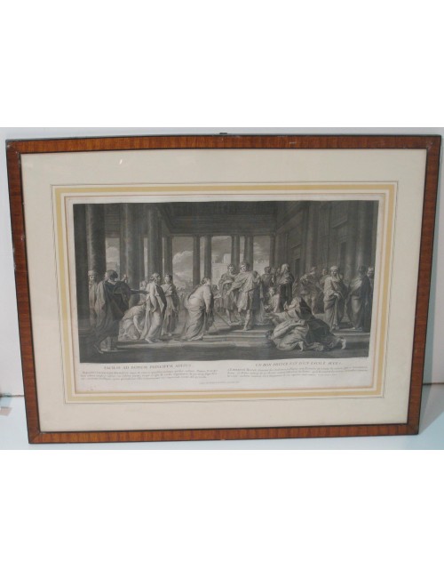 2 Black/white prints old frame