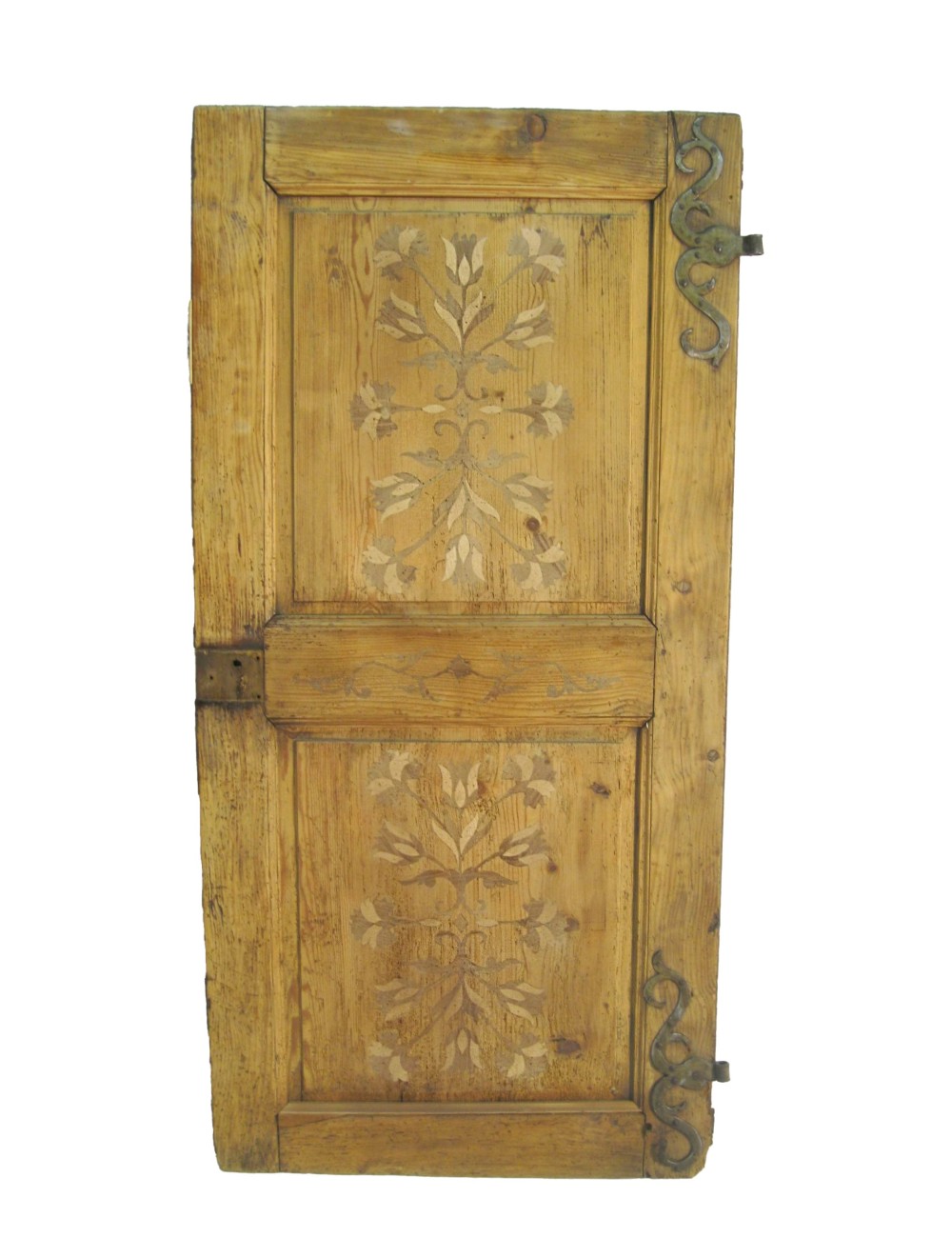 Fir tree door with carvings to be restored Fir tree door with carvings to be restored