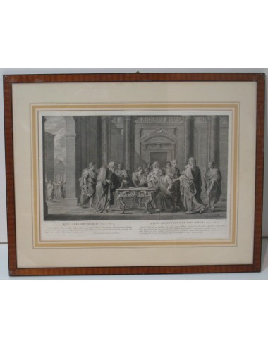 2 Black/white prints old frame