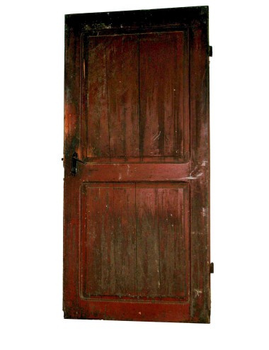 Smooth 2-mirror fir door for restoration