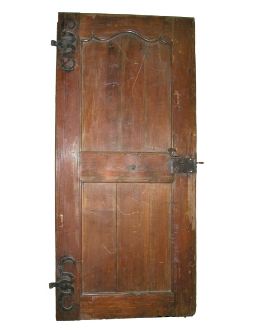 Light walnut door in need of restoration