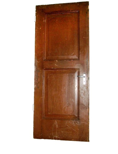 Smooth 2-mirror fir door for restoration