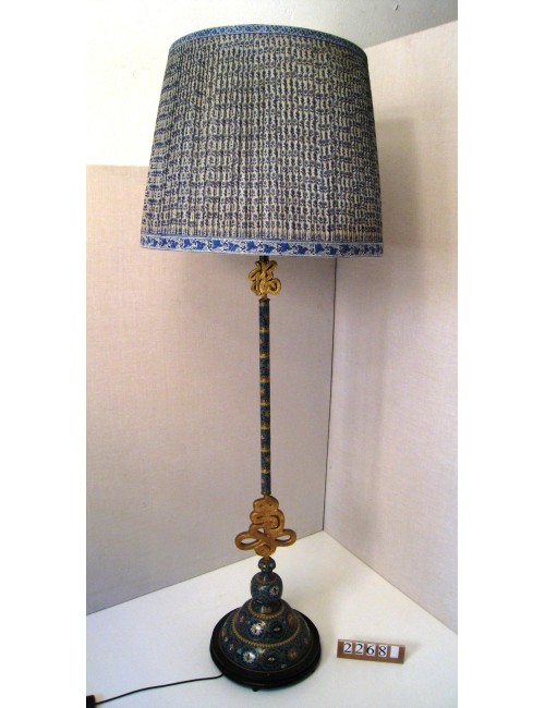 Lampada da terra blu chiaro