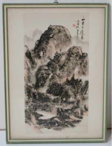 12 Chinese Frame Prints Green