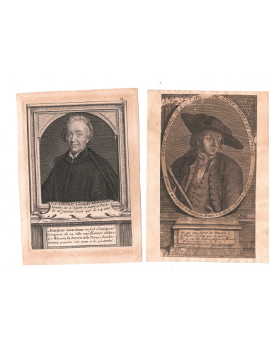 34 Small unframed character prints
