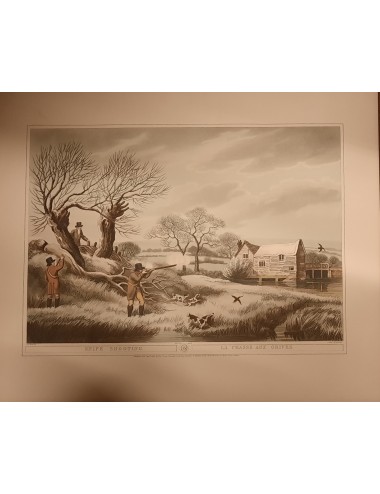 10 unframed 'hunting' prints