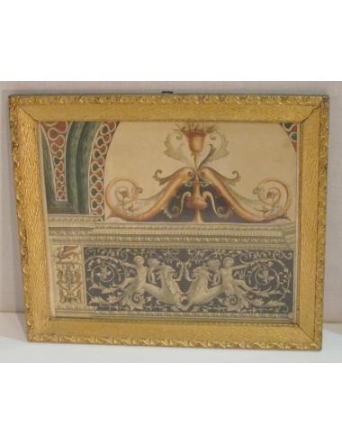Watercolour painting illegible signature