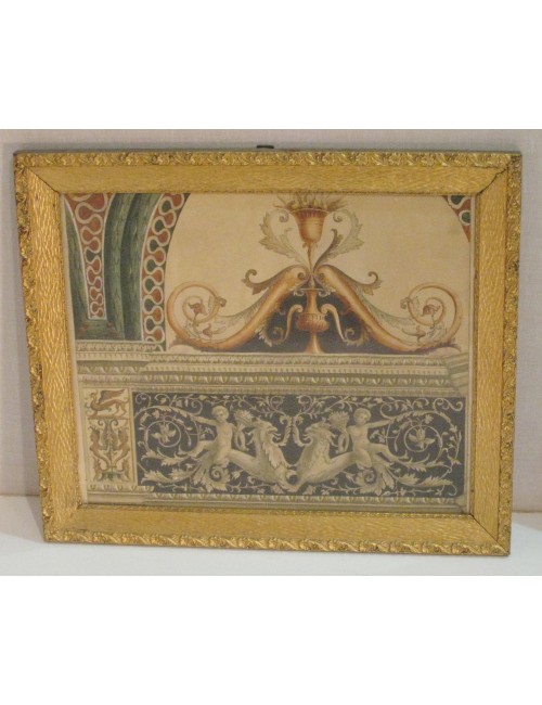 Watercolour painting illegible signature
